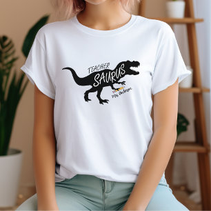 Teachersaurus Funny Teacher Dinosaur Name T Rex T-Shirt