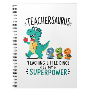 Teachersaurus teacher humour with little dinosaurs notebook