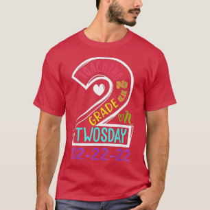 Teaching 2nd Grade On Twosday 22222 22nd Feb 2022 T-Shirt
