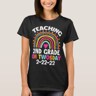 Teaching 2nd Grade On Twosday 2-22-22 T-Shirt