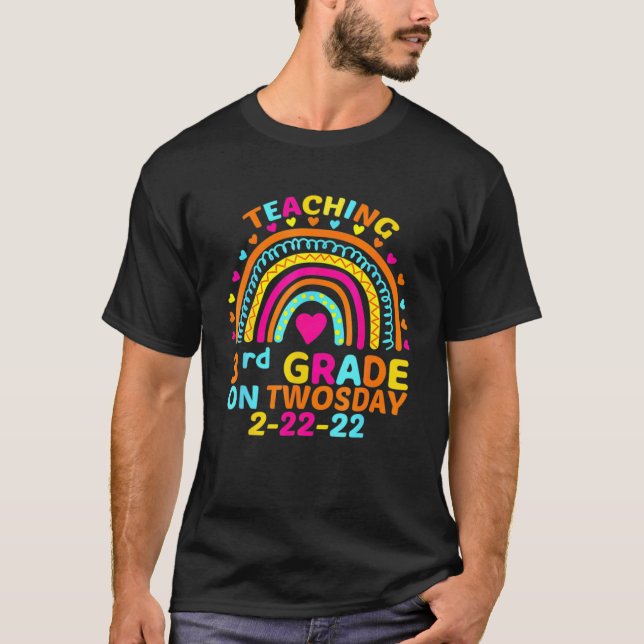Teaching 3Rd Grade On Twosday 3Rd February 2022 2- T-Shirt (Front)