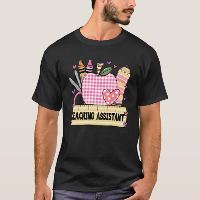 Teaching Assistant Valentine S Day Teacher Frame T-Shirt (Front)