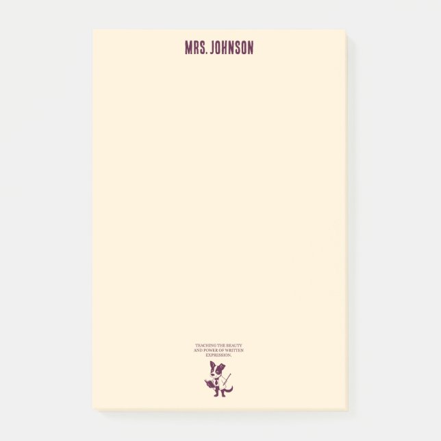 Teaching Beauty Power Of Written Expression Art Post-it Notes (Front)
