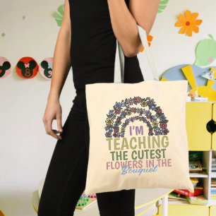 Teaching Boho Floral Tote Bag