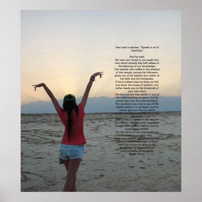 Teaching by Kahlil Gibran Poster (Front)