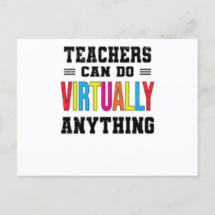 Teaching Distance School Distance Teaching Teacher Postcard