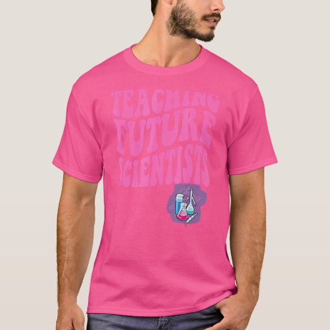 Teaching Future Artists Retro Teacher Students Sci T-Shirt (Front)