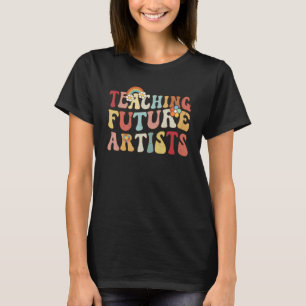 Teaching Future Artists Retro Teacher Students Wom T-Shirt