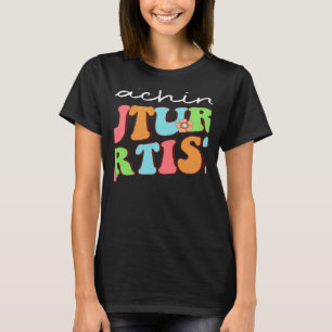 Teaching Future Artists Retro Teacher Students Wom T-Shirt