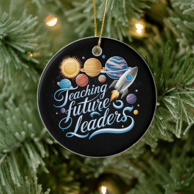 Teaching Future Leaders Space Planet Teacher Ceramic Tree Decoration (Tree)