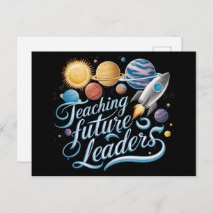 Teaching Future Leaders Space Planet Teacher Postcard