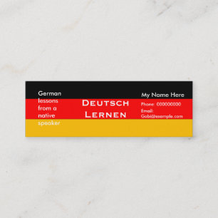 Teaching German Language -- Advertising Cards
