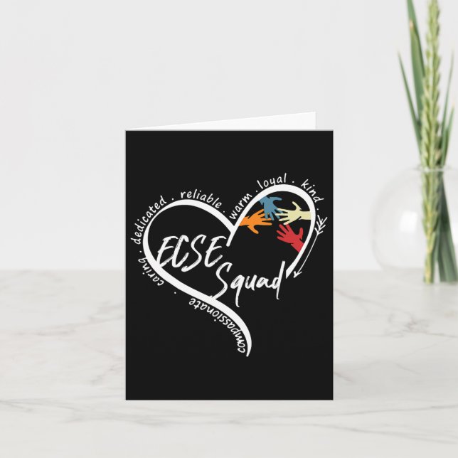 Teaching Is A Heart Work Byck To School Ecse Teach Card (Front)