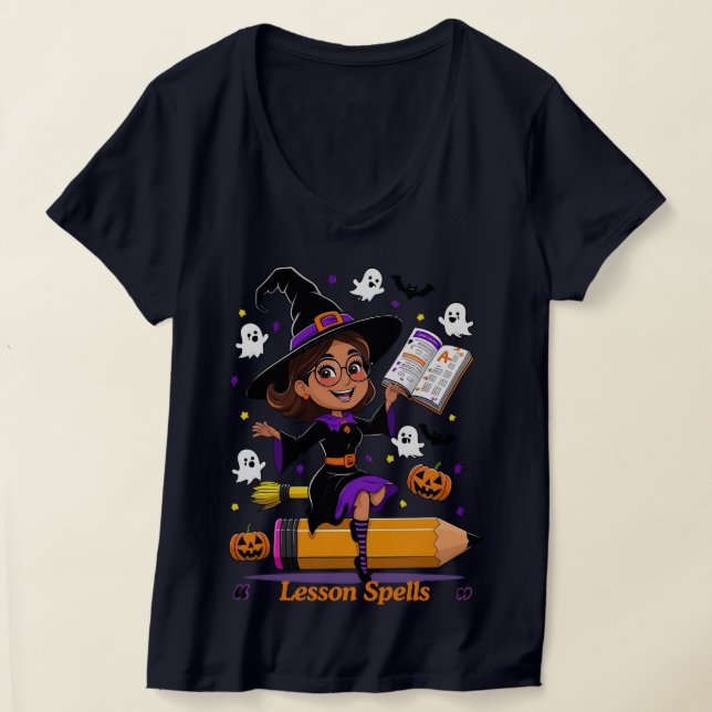 Teaching Is a Total Scream – Halloween Teacher Des T-Shirt (Laydown)