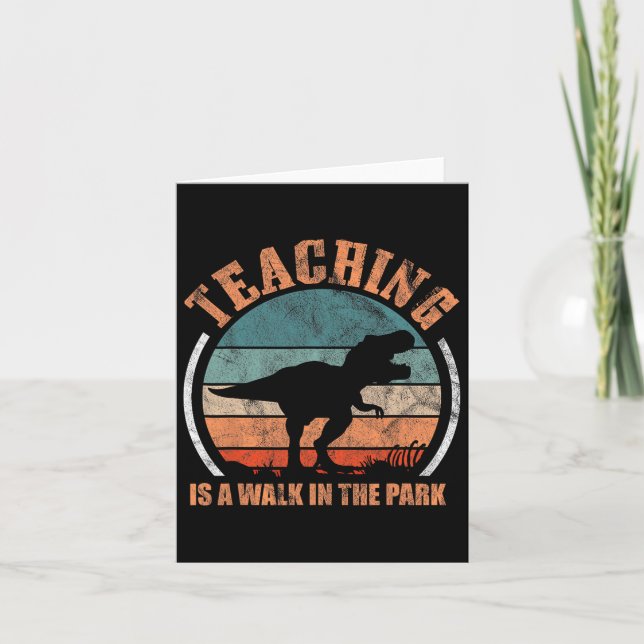 Teaching Is A Walk In Park Funny Teacher Life Moth Card (Front)