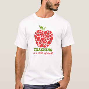 Teaching is a Work of Heart Apple T-Shirt