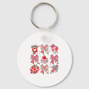 Teaching Is A Work Of Heart Pencil Bow Teacher Val Key Ring