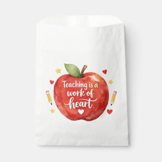 Teaching Is a Work of Heart Teacher Favor Bags