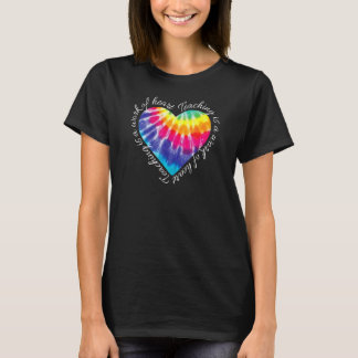 Teaching Is A Work Of Heart Tie Dye Hippie  For Te T-Shirt