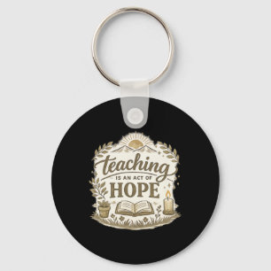 Teaching Is An Act Of Hope Teacher Gift  Key Ring