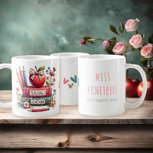 Teaching is Heartwork Colorful Personalized Mug