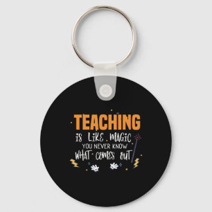 Teaching is like magic  funny halloween teacher key ring