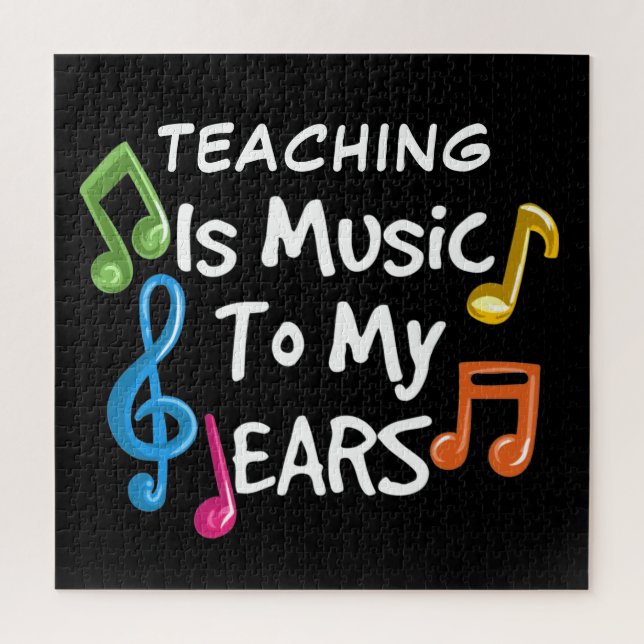 Teaching is Music To My Ears Custom Jigsaw Puzzle (Vertical)