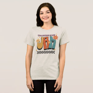 Teaching Is My Jam Retro Teacher Tri-Blend Shirt
