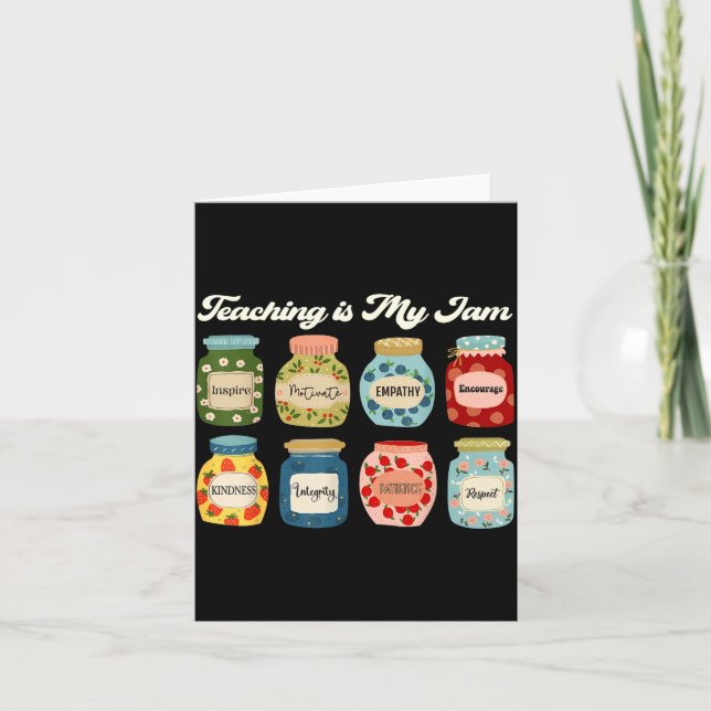 Teaching Is My Jam Teacher Back To School Apprecia Card (Front)