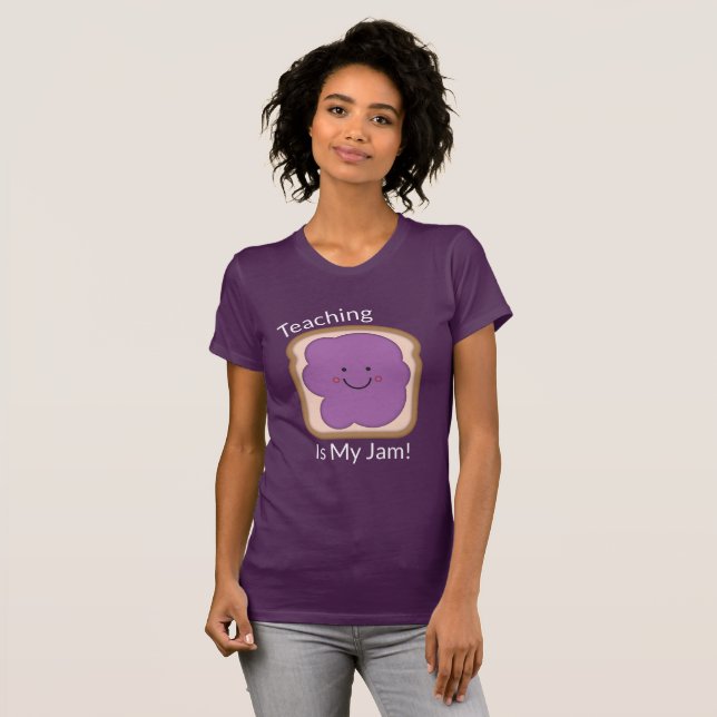 Teaching Is My Jam Women's Purple T-Shirt (Front Full)