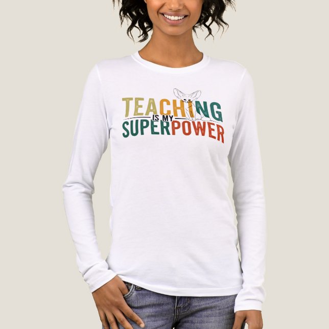 Teaching Is My Superpower Tri-Blend Shirt (Front)