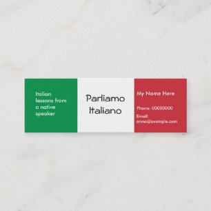 Teaching Italian Language -- Advertising Cards