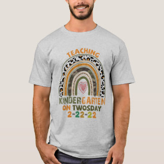 Teaching Kindergarten On Twosday T-Shirt