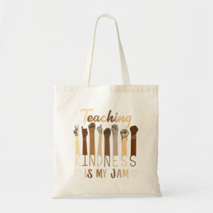Teaching Kindness Is My Jam Autism Awareness T-Shi Tote Bag