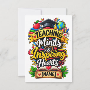 Teaching Minds and Inspiring Hearts Inspirational Thank You Card