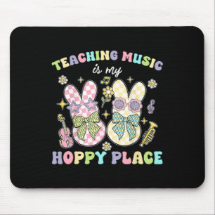 Teaching Music Hoppy Place Bunny Easter Days Resur Mouse Pad