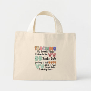 Teaching My Favourite Peeps - Teacher Easter Bunny Mini Tote Bag