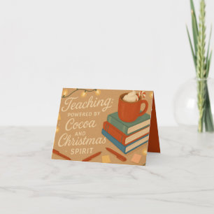 Teaching Powered by Cocoa   Teacher Christmas Card