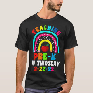 Teaching PreK On Twosday 2222022 Twosday 2022 Rain T-Shirt