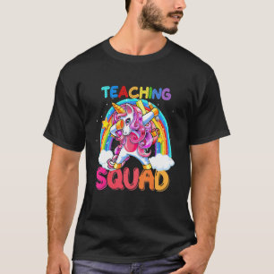 Teaching Squad Dabbing Unicorn Cute Back To School T-Shirt