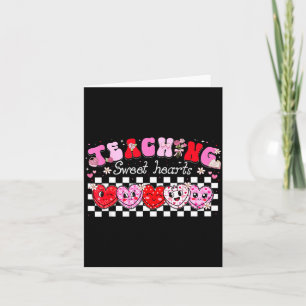 Teaching Sweet Hearts Floral Valentine Girl Women  Card