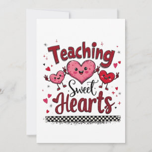 Teaching Sweet Hearts Funny Valentine's Teacher Thank You Card