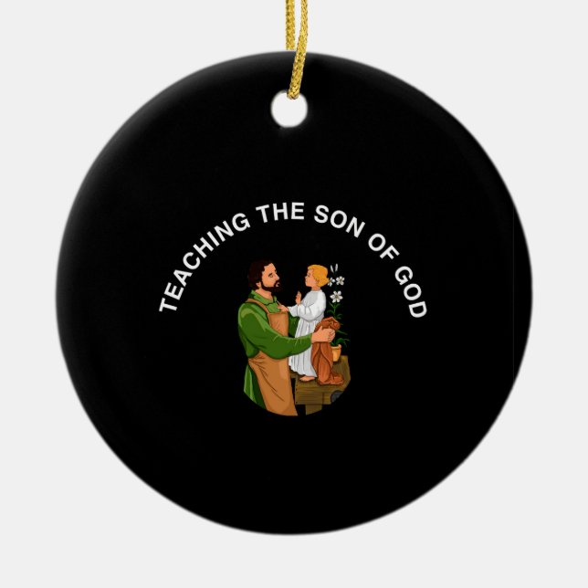 TEACHING THE SON OF GOD CERAMIC TREE DECORATION (Front)