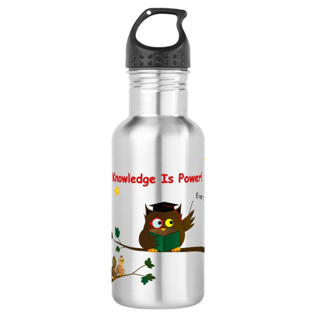 Teaching Wise Owl 532 Ml Water Bottle (Front)
