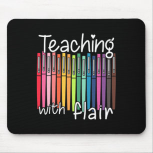 Teaching With Flair Pen Teacher Byck To School Gif Mouse Pad