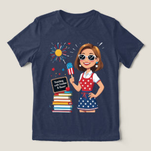 Teaching with Freedom & Flavour – July 4th Teacher Tri-Blend Shirt