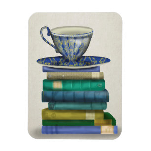 Teacup and Books 2 Magnet