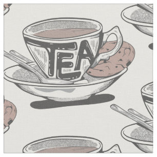 Teacup and saucer fabric