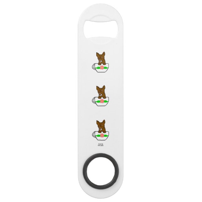 Teacup Chihuahua Speed Bottle Opener (Front)