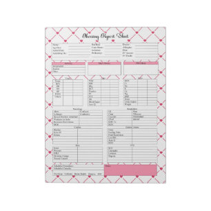 Teacup Cuties _ Nursing Report Sheet Notepad